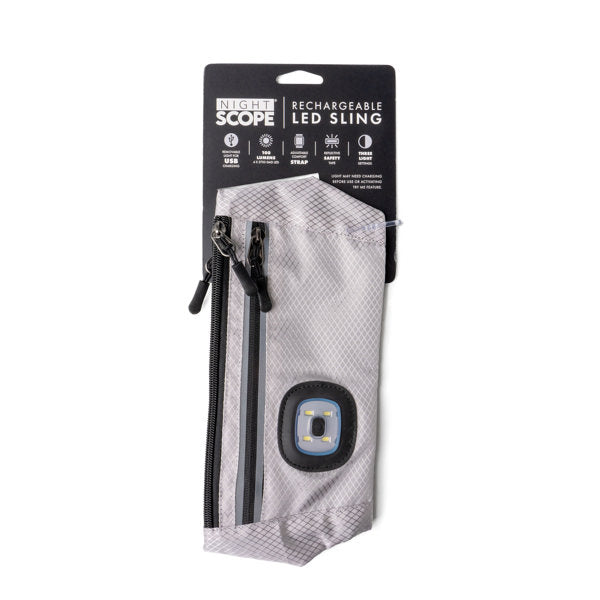 Night Scope Sling Bag with Reflective Zippers