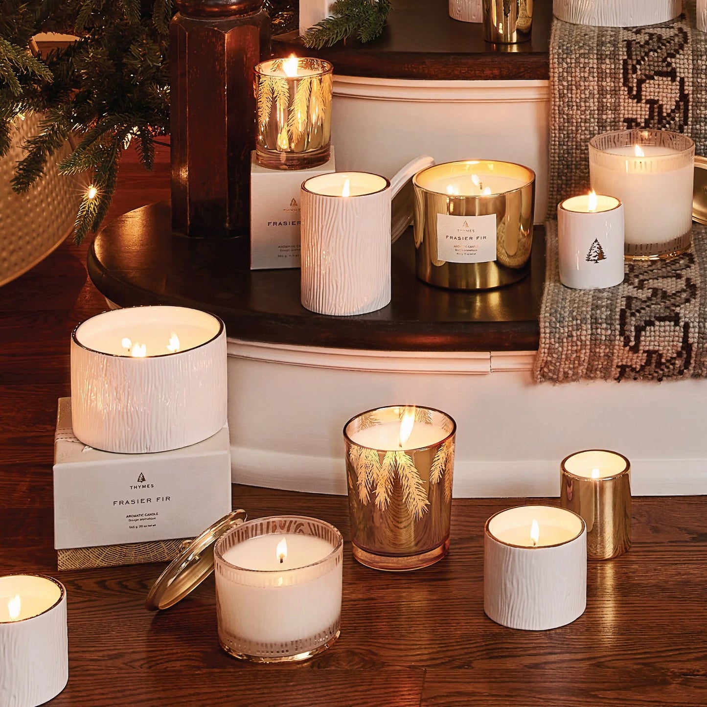 Frasier Fir Aromatic Candle Gilded 2oz Votive