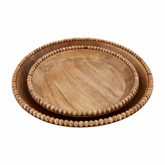 Wood Beaded Bowls