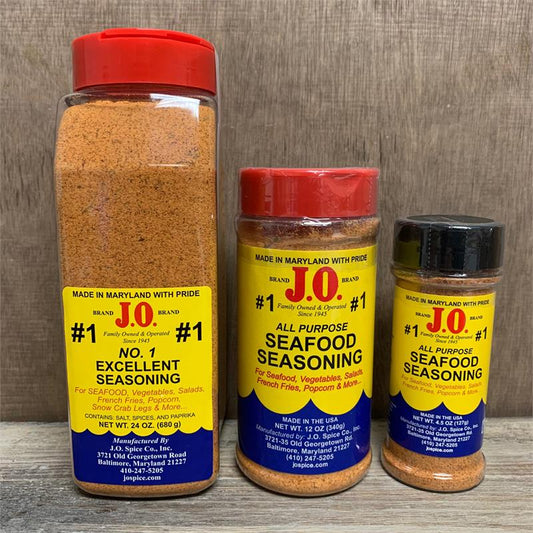 J. O. ALL PURPOSE SEAFOOD SEASONING #1 - 4.5 OZ BOTTLE