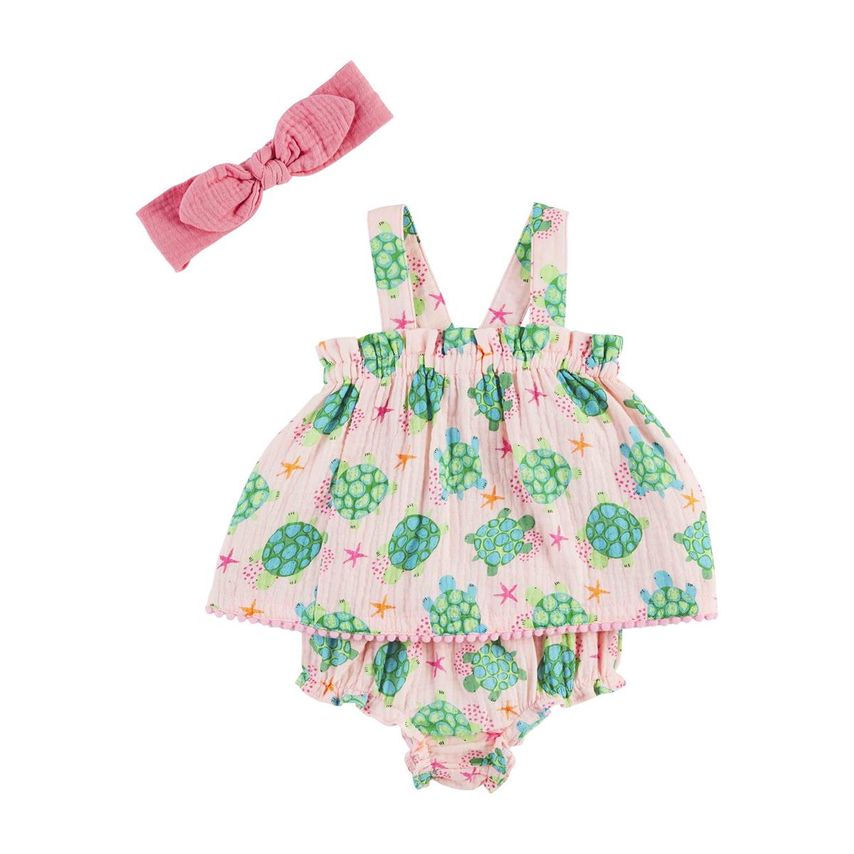 Turtle Pinafore & Headband