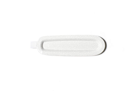 Stone Small Dot Skinny Oval Tray