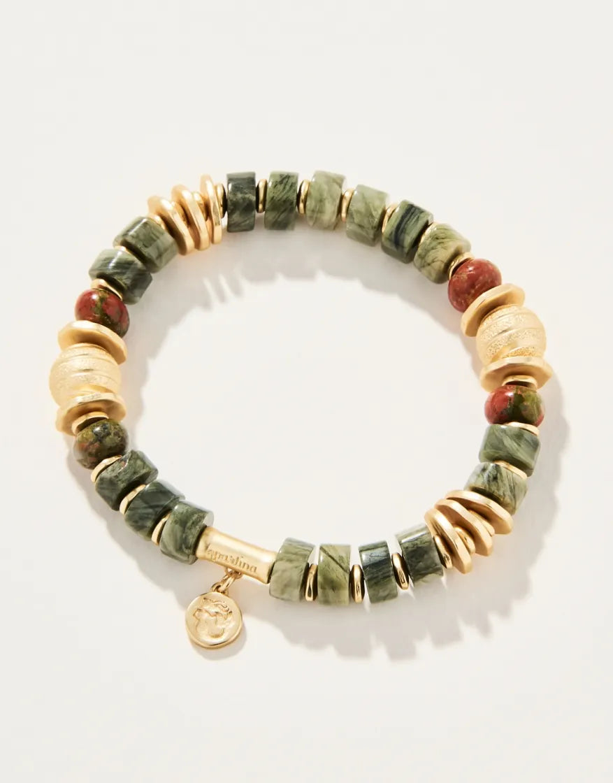 Stone Stretch Bracelet-Unakite/Jasper