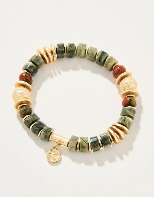 Stone Stretch Bracelet-Unakite/Jasper