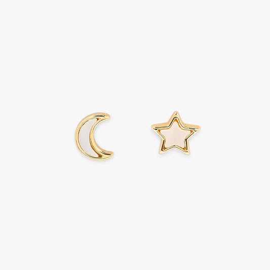 Moon & Star Studs