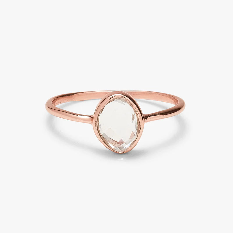 Organic Stone Clear Quartz Ring-6