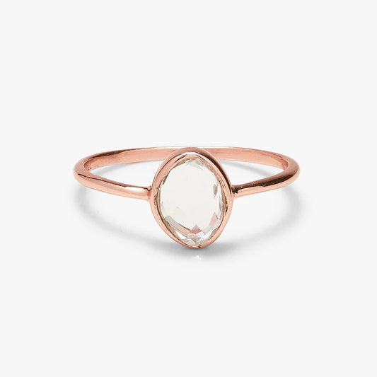Organic Stone Clear Quartz Ring-6