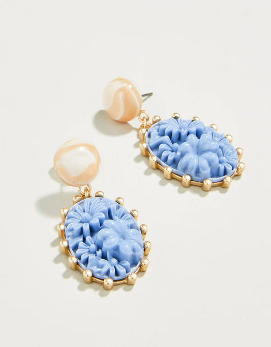 Floral Cabachon Earrings