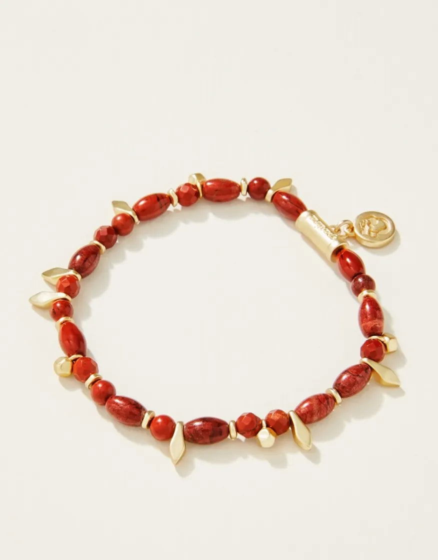 Stretch Bracelet-Red Fringe