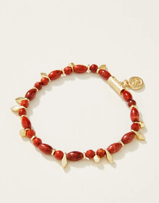 Stretch Bracelet-Red Fringe