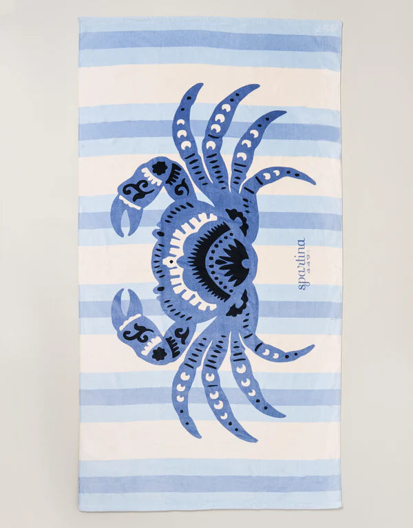 Beach Towel Blue Crab