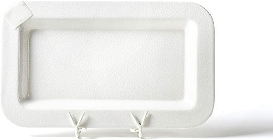 White Small Dot Entertaining Mini Rectangle Platter