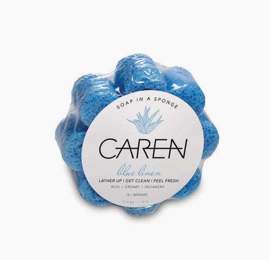 Soap in a Sponge Blue Linen