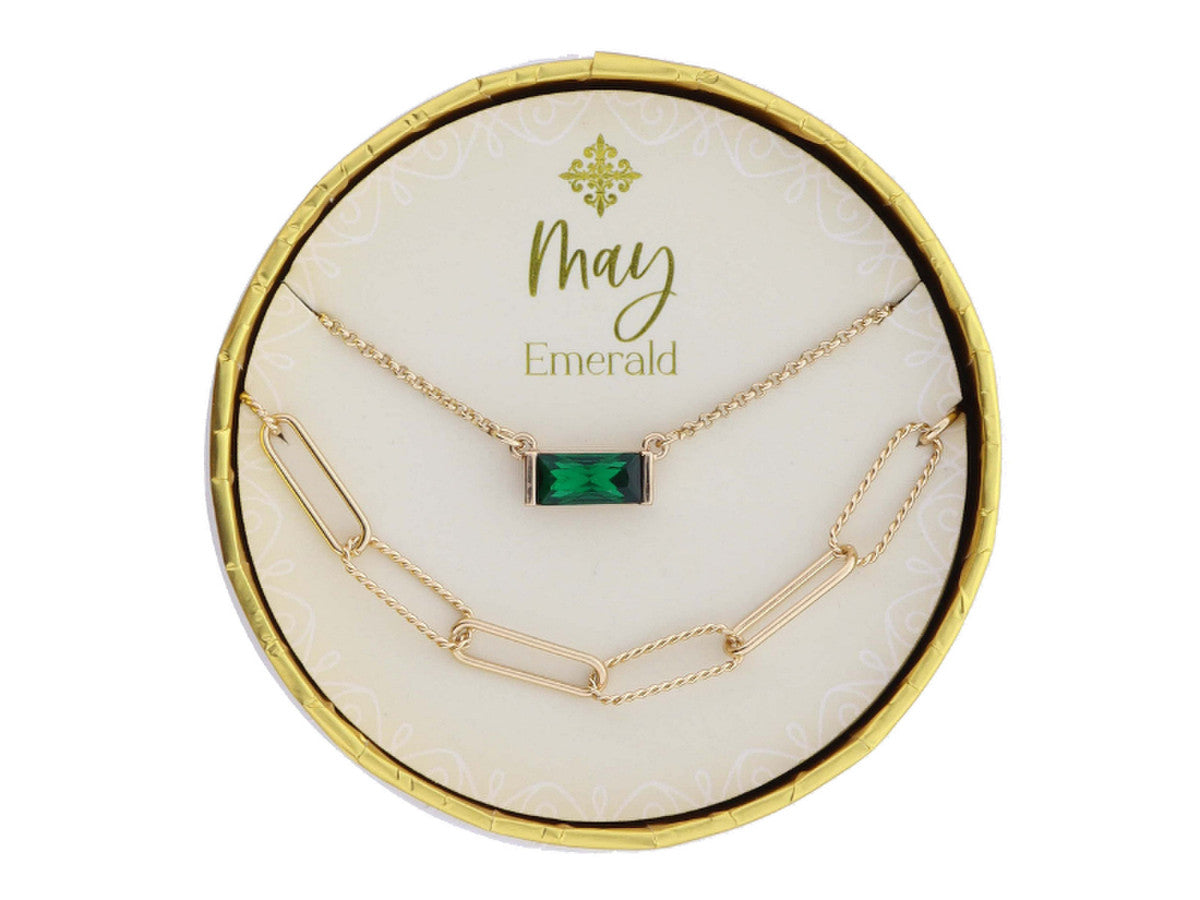 Set of 2 Necklaces Birthstone