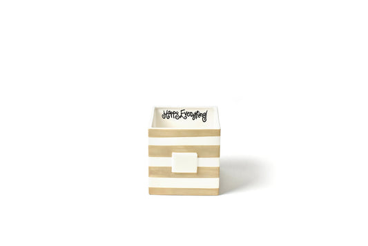 Neutral Stripe Mini Nesting Cube Medium