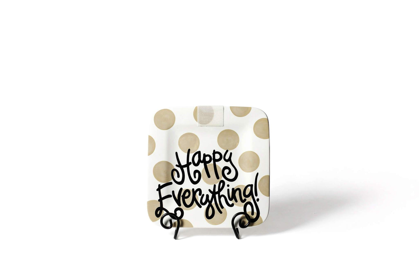 Neutral Dot Happy Everything Mini Square Platter