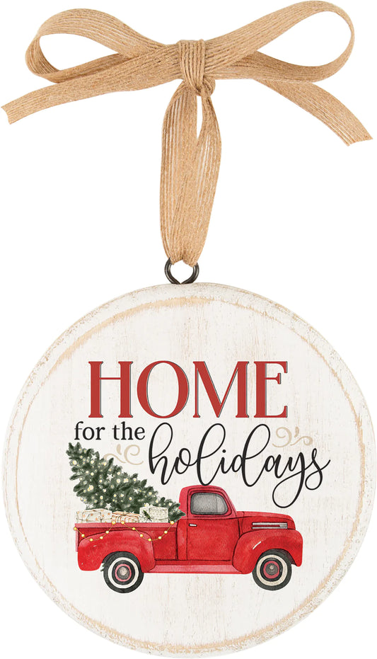 P Graham Dunn Home For The Holidays 5 x 5 Wood Circle