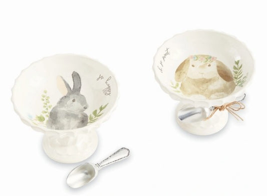 Tan Watercolor Bunny Pedestal
