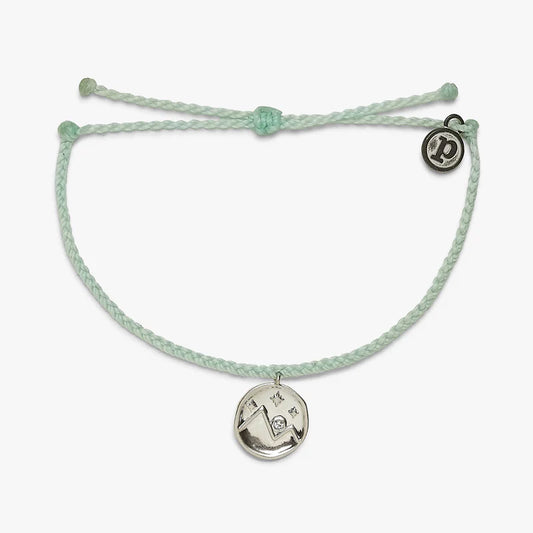 Crystal Wave Coin Silver Bracelet