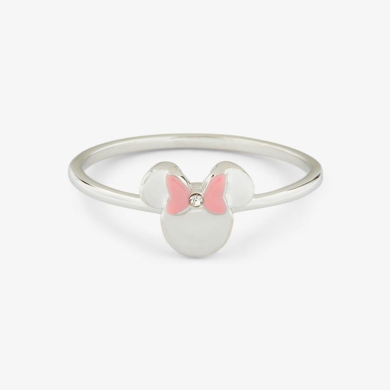 Delicate Silver Minnie Head Ring