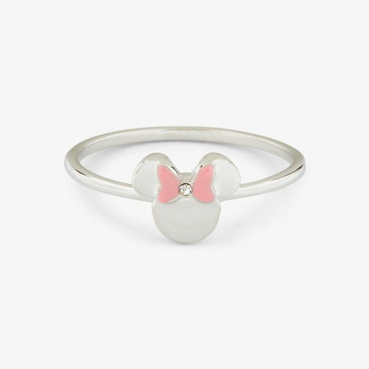 Delicate Silver Minnie Head Ring
