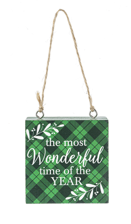 Holiday Block Ornament