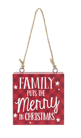 Holiday Block Ornament