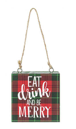 Holiday Block Ornament