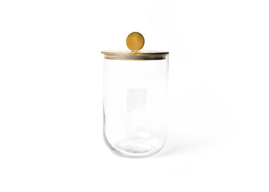 Mini Wooden Lid Glass Jar