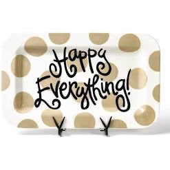 Neutral Dot Happy Everything Mini Rectangular Platter