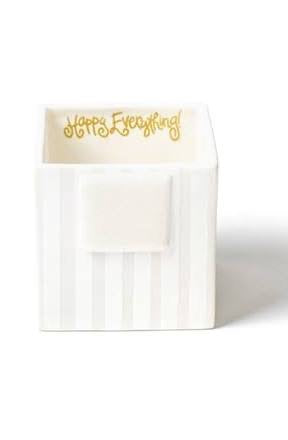 White Stripe Mini Nesting Cube Small
