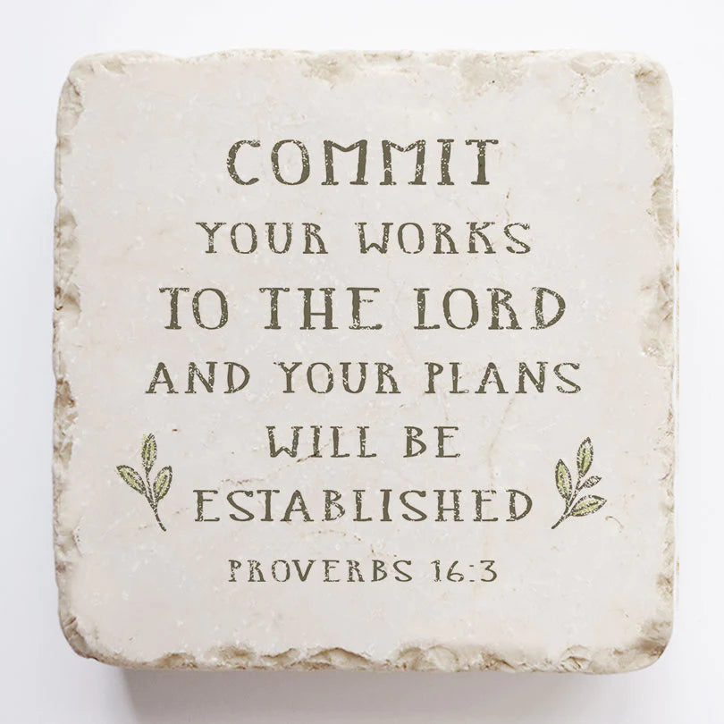 Scripture Stone Coaster
