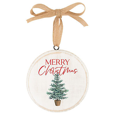 P Graham Dunn Merry Christmas 5 x 5 Wood Circle